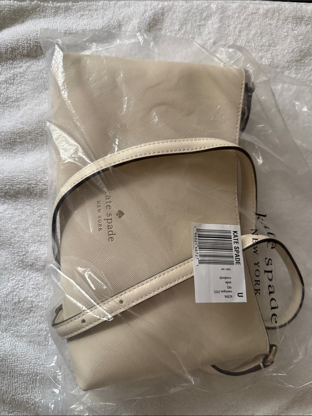 kate spade Cream Saffiano Crossbody Bag